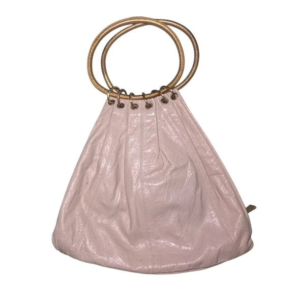 Trina Turk Cream Handbag with Gold Handles - Picture 1 of 4